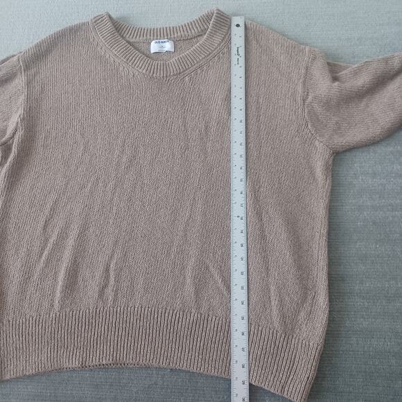 Old Navy‎ Sweater Women 3X Tan Tunic Casual Wide Neck Minimalist Clean Girl - Picture 6 of 10